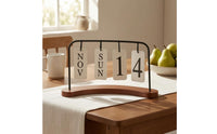 Desktop Date Flip Calendar Tabletop Desktop Calendar Ornament Desk Decor Reusable