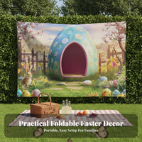 Easter Party Backdrop Festive Atmosphere Easter Search Backdrop Easy to Hang Spring Theme Party Banner for Children, Families, Home, Outdoor