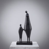 Couple Sculpture Elegant Abstract Human Statue Unique Couple Figurine for Console Table, Bookshelf, Study