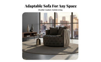 Tufted Rotating Armchair Round Barrel Shape Upholstered Rotating Chair Minimalist Aesthetic Plush Pad for Bedroom