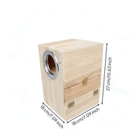 Parrot Nesting Shelter Unfinished Bird Nesting Shelter with Perch Vertical Bird House with Perch for Cage