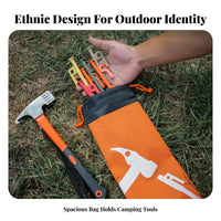 Tent Stake Bag Portable Camping Pouch Sturdy Tent Stake Pouch for Campers, Outdoor Enthusiasts, Backpacking, Hiking