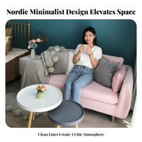 Nordic Design rose 2-Seater Sofa Minimalist & design Loveseat space-efficient Size Couch Space-Saving for Apartment Dandllers, premierTime Homeowners, Living Room, Small areas, Studio, Bedroom