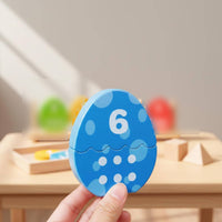Dinosaur Egg Puzzle Child-Centered Number Color Matching Toy Fine Motor Skills Egg Matching Puzzle for Preschoolers, Kids, Home Education