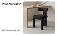 Minimalist Design Low-Back Upholstered Chair Versatile Household Furniture Comfortable Indoor Seating Long-Lasting for Homeowners, Families, Renters, Dining Room, Restaurant