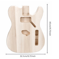 Electric Guitar Body Replacement Unfinished Electric Guitar Body with HH Pickups DIY Instrument Part for Hobbyists