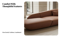 Curved configurable Couch Modern design Lobby Sofa hard-wearing Upholstery Reception Area Seating for Interior Designers, Guests, Sales Center, Lounge, Breakroom