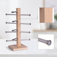 Wooden Eyeglass Display Rack Desktop Eyewear Display Stand Freestanding Glasses Holder Stand Upright for Retailers, Collectors, Countertop, Retail Store, Optical Shop