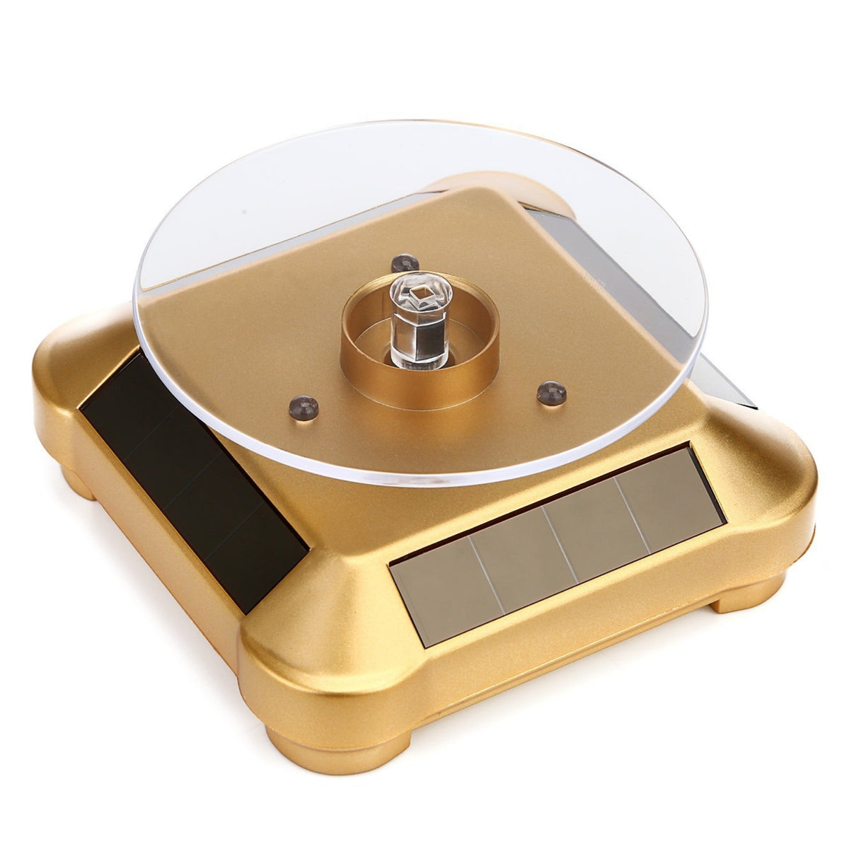 Automatic Solar Display Stand Cordless Rotating Display Stand Portable Solar Turntable Multifunctional for Jewelers