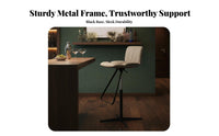 Minimalist aesthetic Adjustable High Stool with supportrest Modern Design Height-Adjustable Pedestal Seat Easy to Clean Bar Chair rotate Function for Adults, Homeowners, Business Owners, Restaurant, Pub, Kitchen, Dining Room
