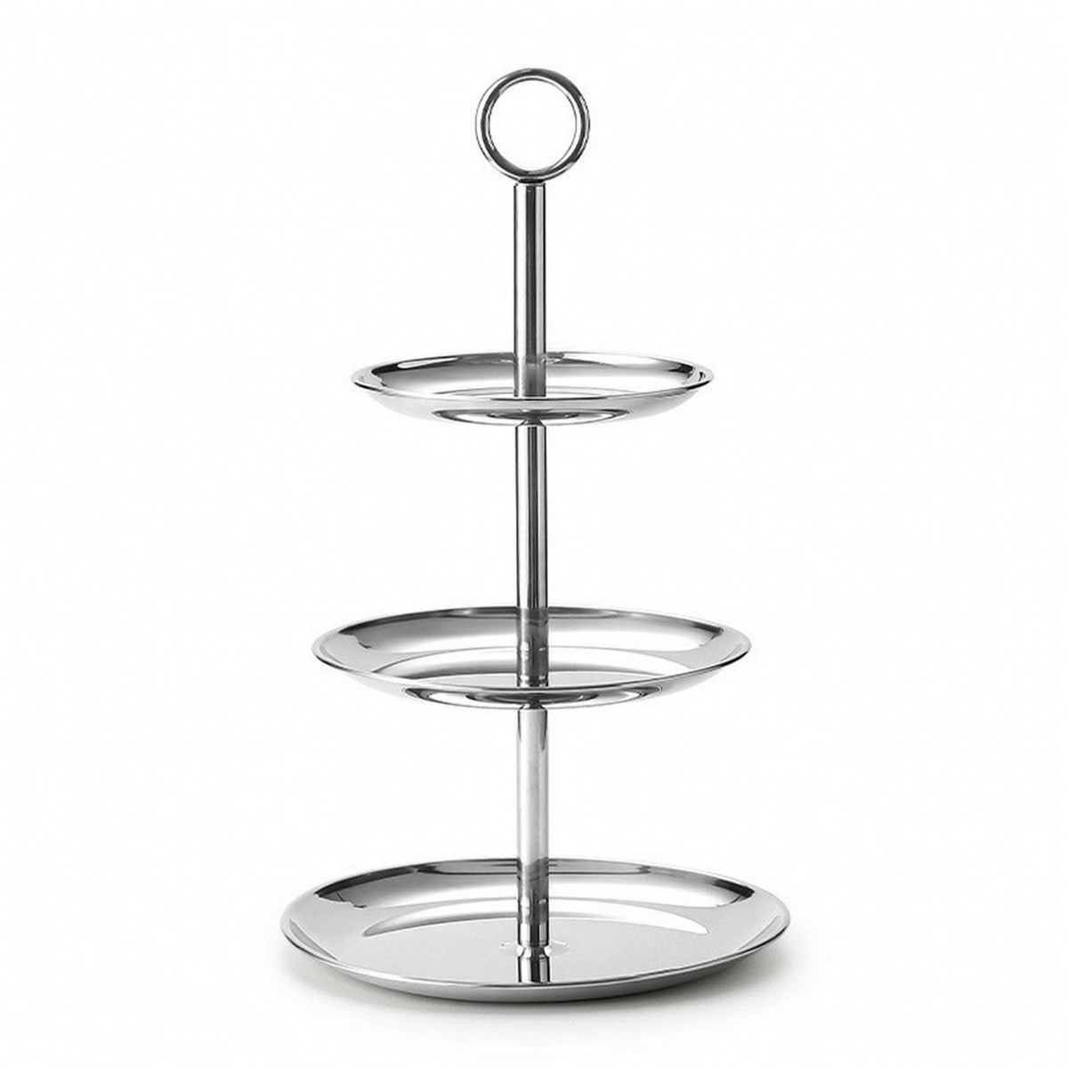 3 Tier Stand Stainless Steel Dessert Serving standGrade Tier Tray for Parties, Buffet