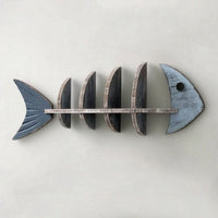 fishes skeleton Wall Shelf Nautical Wooden fishes skeleton Wall Decor Decorative fishes Shaped Shelf for Bedroom