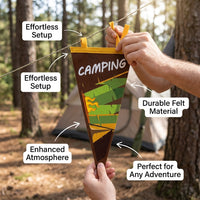 Felt Triangle Pennant Banner Flags for Camping Outdoor Scene Decoration, Party Garland Bunting Flags for Outside Decoration