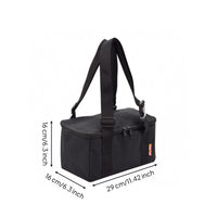 Rectangular Car Stop Device Bag Black Zippered Storage Bag Soft-Sided Lightweight