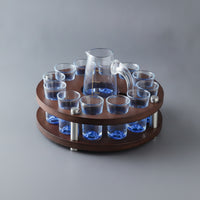 Round Tabletop Decanter Set with Rack