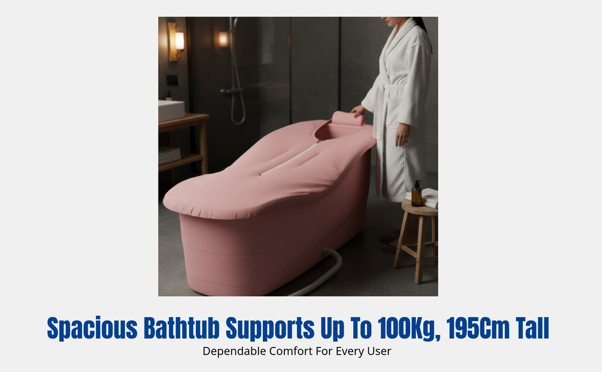 Adult Bathtub, Thickened Full Body Soaking Tub with Lid, Plastic Insulated Bath Basin, Easy Assembly for Home Use