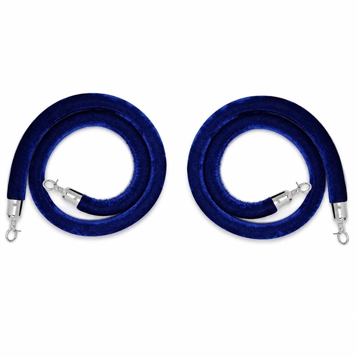 2 Pieces Swivel Hooks Velvet Barrier Rope Metal Fittings Stanchion Rope 1.5 M