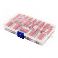 75 Pieces Wire Connector Assortment with Case Transparent 5 Conductor Connector Reusable Lever Wire Connectors for Junction Boxes, Lighting Projects