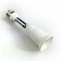 Flame Retardant PBT E27 to E27 Adapter for Home Lighting, 180-Degree Adjustable Swivel Lamp Adapter, 126mm Total Length, 3A Current DIY Holder