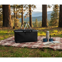 Sturdy Construction Collapsible Insulated Picnic Basket Easy to Clean Large Capacity Thermal Tote for Camping