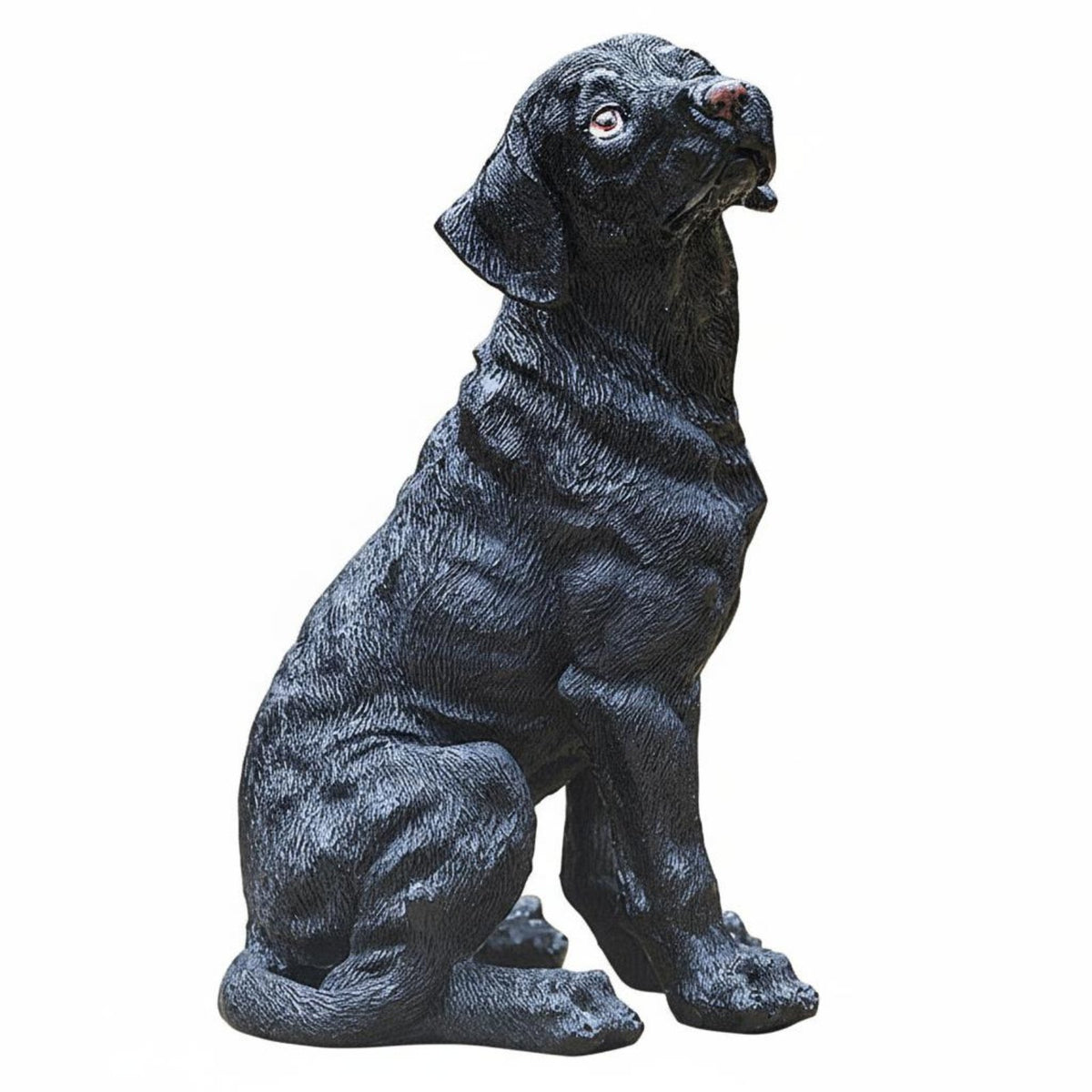 Hand-Painted Details Resin Dog Figurine Realistic Design Dog Figurine Cute Appearance for Bookshelf Display, Mantelpiece, Office Desk