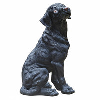 Hand-Painted Details Resin Dog Figurine Realistic Design Dog Figurine Cute Appearance for Bookshelf Display, Mantelpiece, Office Desk