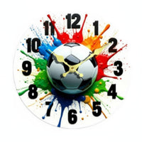 Sports Themed Wall Clock Construction 3D Sports Ball Clock Easy to Read House Decoration for Kids, Living Room