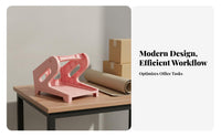 Shipping Label Roll Stand Large Capacity 2-in-1 Label Stand Fan-Fold Paper Holder Space Efficient Sturdy Construction