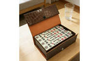 Mini Mahjong Set Lightweight Mini Chinese Mahjong Set Traditional Travel Game for Students, Dormitory, Outdoor