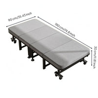 Foldable Rest Bed Upholstered Adjustable Head Cot Tubulars  Frame Rest Furniture for Office