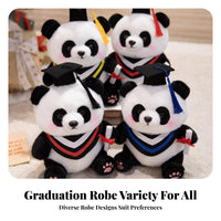 Cute Design Stuffed Toy Panda Graduation Gift Soft and Cuddly Graduation Panda Stuffed Toy 3D PP Cotton Filling for Graduates, Students