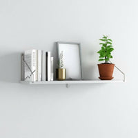 No-Drill Installation Single Floating shelf Space-Saving Wall Shelf Multi-Purpose Display Rack Strong Load-Bearing for Homeowners, Interior Decorators, Living Room, Bedroom, Bathroom, Entryway