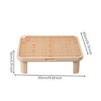 Feline Litter Control Mat Support Legs Pet Item Finger Notch