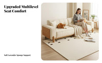 Tofu Block Sofa abrasionResistant Fabric plush Block Sofa Minimalist Design Living Room Seating for Pet Owners, Studio Flat, Lounge Area, study corner