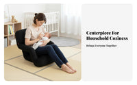 Nursingsupportive Foldable Lounger with Armrests Portable Adjustable spine supportrest Lounger Multi-Functional Lazy Sofa Padded padding for Children, Office Workers, Living Room, Playroom, perusing corner, Meditation