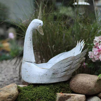 Swan Garden Statue Planter Indoor Outdoor Home Decor Weather-Resistant for Patio