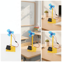 School Project Solar Fan Model Educational Solar Propeller Model with Stand STEM DIY Fan Kit Hands-on for Students, Kids, Hobbyists, Classroom, Home Learning
