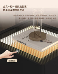 全屋智能别墅风亚克力床头柜轻奢高级感创意透光设计收纳柜三色灯 高级黑【无功能】 整装 A