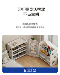 儿童玩具收纳架书架二合一体宝宝绘本置物柜婴儿多层大容量储物箱 收纳架