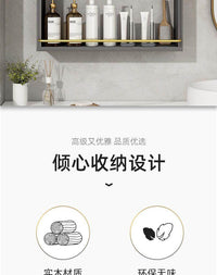 卫生间置物架打孔免打孔两用化妆品收纳架壁挂浴室洗漱台厕所 3层白【打孔和免打孔均可】