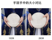 新疆手鼓民族牛皮彩绘手鼓手工制作舞蹈演出道具餐厅酒店民宿装饰