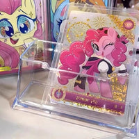 小马宝莉收纳盒闪卡展示架透明卡位自印卡卡牌分格亚克力卡片桌面