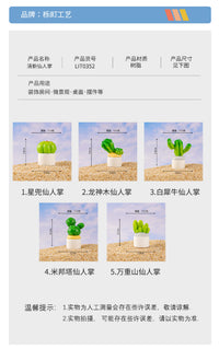 微景观创意可爱仿真多肉仙人掌 花园装饰摆件园艺配件桌面小摆件