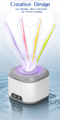 Ultrasonic Jewelry Cleaner for Dentures, Jewelry, Watch Bands - Mini Portable Home Use, US Plug