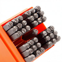 37 Pieces Metal Stamp Punch Set 3mm Steel Punch Set with Holder Sturdy Tool for Crafters, Leatherworkers, Diy Crafts