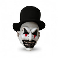 Latex Mask with Top Hat Sculpted Scary Clown Mask Realistic for Adults