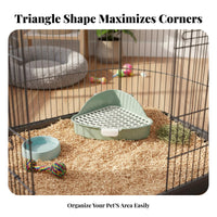Small Creature Corner Toilet Detachable Mesh Triangle Pet Potty Triangle Potty Guide Removable Grate Corner Litter Box Sturdy