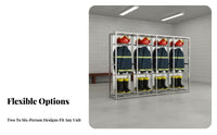 Firefighter Gear Rack Stainless Steel Construction Fire Station Uniform Rack 360° Rotation Rotating Turnout Gear Stand for Firefighters