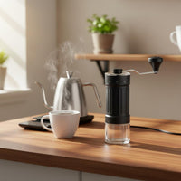 Manual Coffee Uniform Grind Consistency Hand Crank Coffee Mill Precision Grinding Portable Burr for Journeyers, Travel, Office, Outdoor