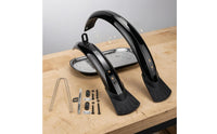Black Mudguard Pair Metal Support Rods Bike Mudguard Engineering